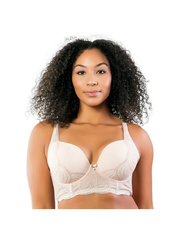 Women's Pearl Longline Plunge Bra - Cameo Rose - 36J