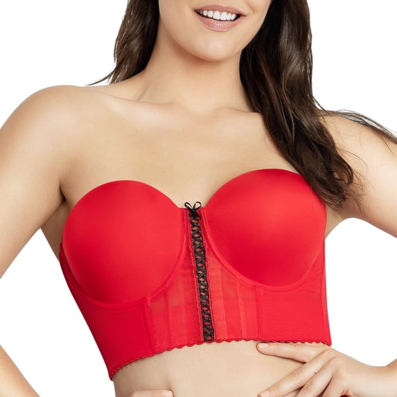 Parfait Shea Full Bust Longline Strapless Bra, Racing Red, 30H