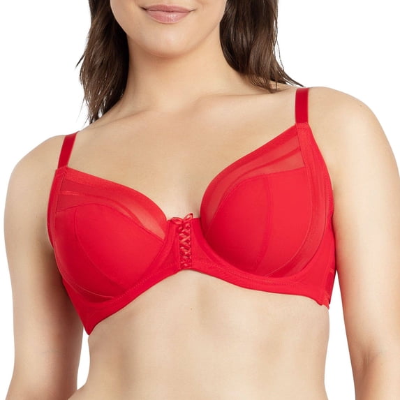 Parfait Shea Full Bust Unlined Plunge Bra, Racing Red, 32I