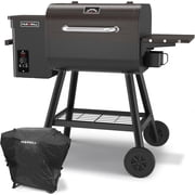 PARGRILL 467 sq.in Wood Pellet Grill & Smoker, Bronze Black BBQ Grill with Cover