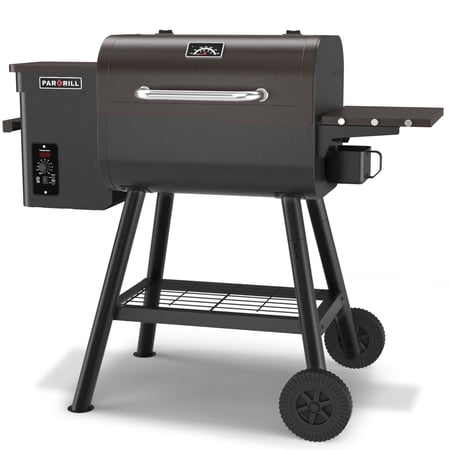 PARGRILL 467 sq.in Wood Pellet Grill & Smoker, BBQ Grill with Auto Temperature Control, for Outdoor Cooking, Patio and Backyard, Bronze Black