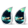 thumbnail image 1 of PARHUS Aurora Canine Flow Teardrop Cremation Urns for Human Ashes Adult Male - Mini Urns for Ashes - Small Decorative Urn - Memorial Keepsake - Small Urns for Human Ashes (Size -3inch, 2Pcs), 1 of 2
