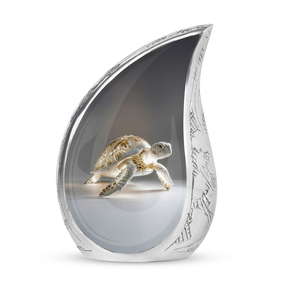 PARHUS Autumn Ember Gecko Mini Teardrop Urns, Urn for Ashes for Women, Tiny Urns for Human Ashes, Metal Urn for Ashes Adult Male, Small Keepsake Urn 3 Inch 1 Pcs, Urns for Human Ashes Adult Female