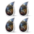 thumbnail image 1 of PARHUS Bird with Blue Head Green Wings Sits Branch - Keepsake Urn - Mini Urns for Ashes - 3 Inch - Pack of 4 - Decorative Urn - Urns for Ashes Adult Male & Female - Minature Urn - Cremation Urn, 1 of 2