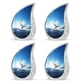 thumbnail image 1 of PARHUS The Dove of Peace Soaring Through Celestial Skies - Small Urn - Urns for Adult Male & Female - 3 Inch - Pack of 4 - Keepsake Urn for Ashes - Decorative Urn - Funeral Urn - Cremation Urn, 1 of 2