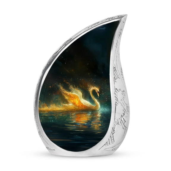 PARHUS Radiant Leopard Majesty Small Urns for Ashes, Tiny Urn 3 Inch Pack of 1, Urn for Ashes Adult Male, Urn for Ashes for Women, Decorative Teardrop Cremation Urn, Memorial Keepsakes for Ashes