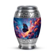PARHUS Small Urns for Human Ashes Butterfly - Small Blue Urn - Small Decorative Urn - Adult Cremation Urns for Human Ashes - 3 inch