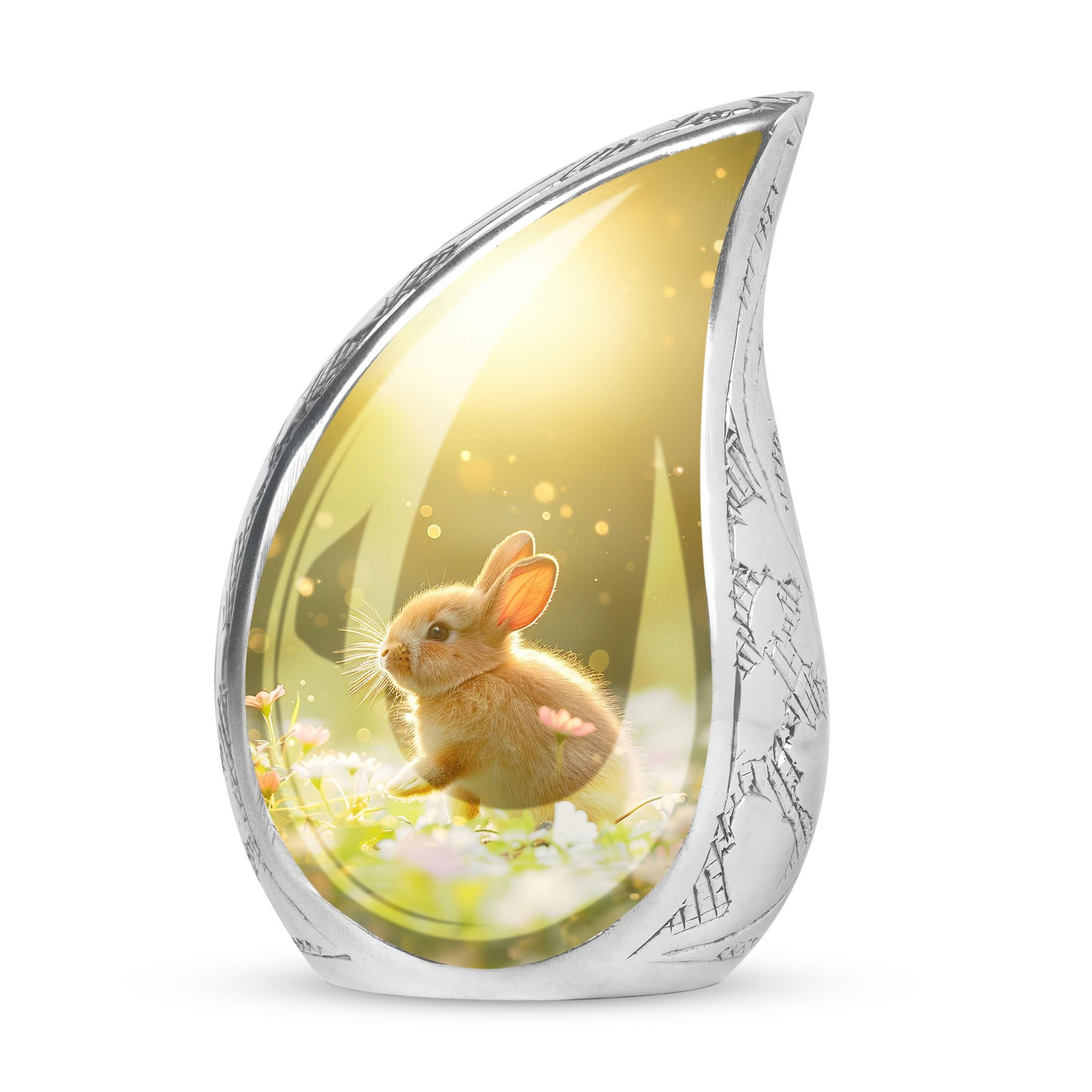 PARHUS Spring Meadow Rabbit Teardrop Urns for Human Ashes, Unique Urn ...