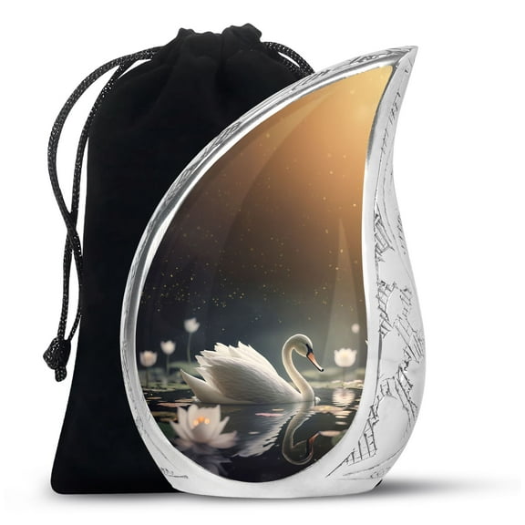 PARHUS Swan Urn - Human Remain Urns - Urns for Human Ashes Adult Female - Urnas para Cenizas Humanas Adultos - DecorativeUrns for Ashes - Unique Urn for Human Ashes (Size - 10inch)