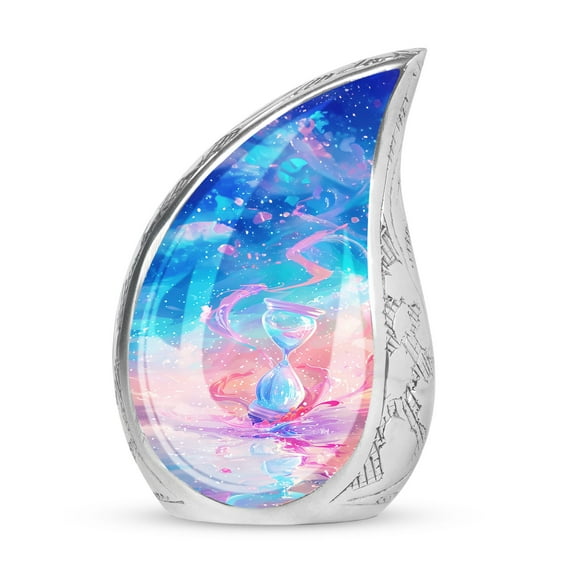 PARHUS Tulip Sunrise Urn for Ashes Adult Male, Metal Teardrop Urn, Small Urns for Human Ashes Keepsake 3 Inch Pack of 1, Decorative Urns, Funeral Urns for Ashes, Miniature Urns for Human Ashes
