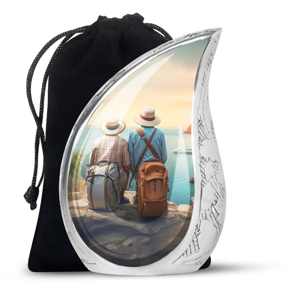 PARHUS Two Friend Memorial Urn, Teardrop Urns, Cremation Urns for Women, Urn for Ashes Adult Male, Funeral Urns for Human Ashes Adult, Decorative Urns, Large Urns for Human Ashes Adult 10 Inches