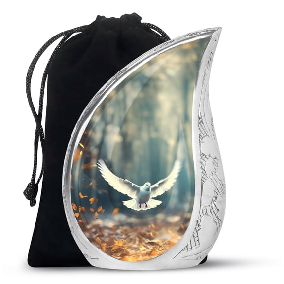 PARHUS Wolf Night Moon Urn - Urn Unique Human Ashes - Urns for Human Ashes Adult Man - Cremation Urn for Ashes - Funeralature Urns for Human Ashes - Urns for Woman Human Ashes (Size - 10inch)