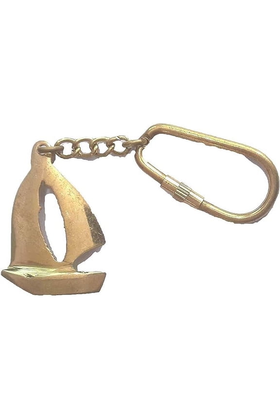 Brass Key Chain- Collectible Marine Nautical Key Rings Ship Shape Key Chain.