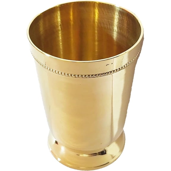 PARIJAT HANDICRAFT Brass mint julep cup capacity 10 ounce smooth finished