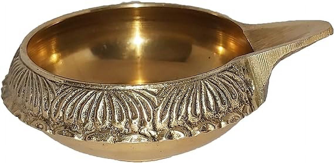 Zap impex Traditionele messing olielamp messing diepe diya Indiase olielamp Diwali Pooja lamp kuber Tortoise Diya (4 Zap impex Traditionele messing olielamp messing diepe diya Indiase olielamp Diwali Pooja lamp kuber Tortoise Diya (4