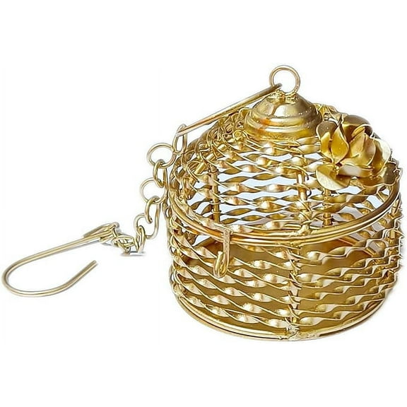 PARIJAT HANDICRAFT Vintage Bird Cage Hanging Tea Light Small Candles Holder for Table Centrepiece Garden Decor.