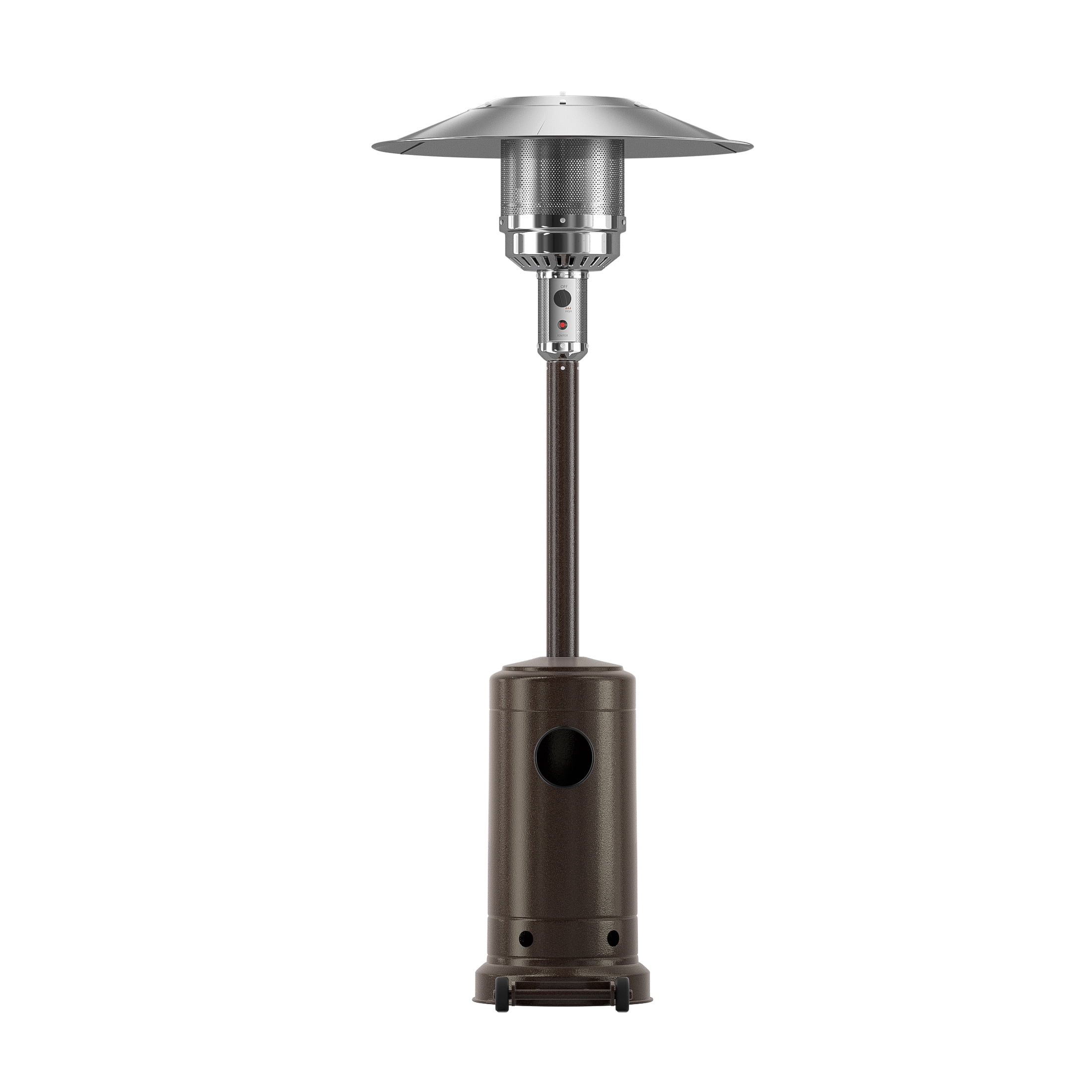 PARIS 47,000 BTU Propane Patio Heater with Wheels for Patio Garden or Restaurant, Bronze
