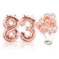 thumbnail image 1 of PARIS PRODUCTS - 82nd Birthday Rose Gold Balloons & Number 82 Mylar Balloon, 82nd Birthday Party Decor, 82nd Birthday Decorations for Girl, 82nd Birthday Decorations Girl 82, 1 of 4