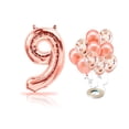thumbnail image 1 of PARIS PRODUCTS - 9th Birthday Rose Gold Balloons & Number 9 Mylar Balloon, 9th Birthday Party Decor, 9th Birthday Decorations for Girl, 9th Birthday Decorations Girl 9, 1 of 4