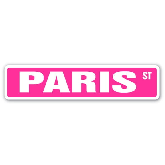 PARIS Street Sign Childrens Name Room Sign | Indoor/Outdoor | 30" Wide