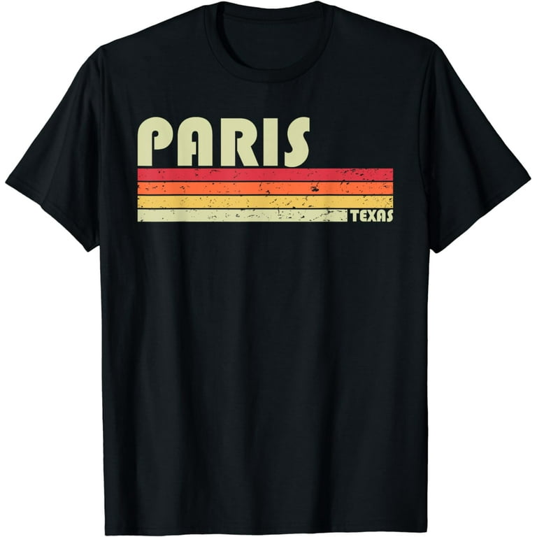 Paris City Retro T-Shirt Vintage 70s Style Souvenir Shirt Paris City Retro T-Shirt Vintage 70s Style Souvenir Shirt