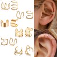 thumbnail image 1 of SPRING PARK 12 Pcs Men Women Ear Cuff Wrap Earrings Set No Piercing Clip Cartilage Ear Clips Jewelry, 1 of 7