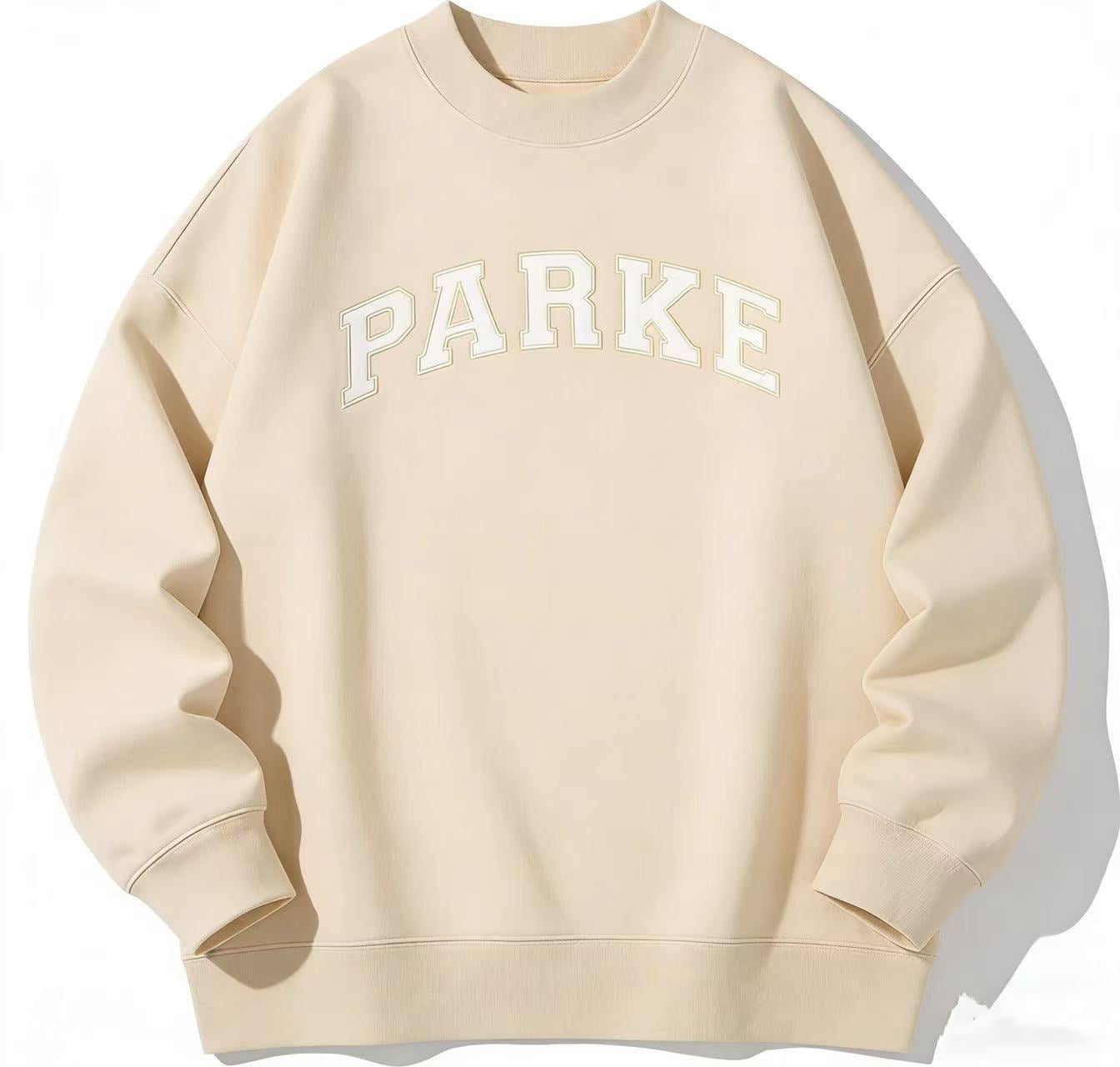 PARKE Unisex Printed Casual Crew Neck Hooded Sweatshirt