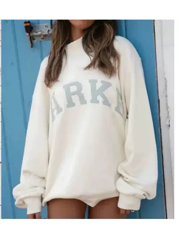 high-neck sweatshirt with embroidered letters, sports and outdoor top