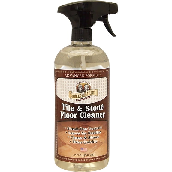 PARKER & BAILEY Tile & Stone Cleaner - Granite Countertop Cleaner Kitchen Island Cleaning Spray Marble Cleaner Tile Cleaner Slate Quartz Daily Granite Cleaner Bathroom Counter Cleaner - 32 oz