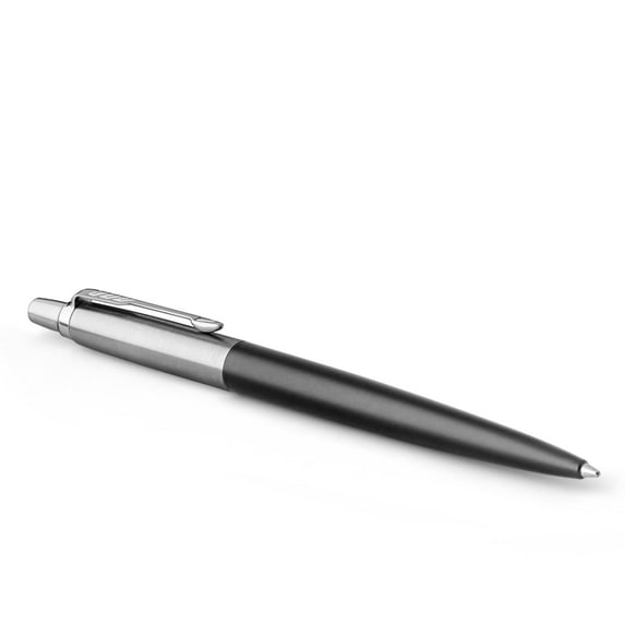 Parker Jotter Ballpoint Pen, Bond Street Black with Chrome Trim, Medium Point Blue Ink, Gift Box (1953184)