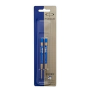 PARKER QUINK Ballpoint Pen Gel Ink Refills, Medium Tip, Blue, 2 Count