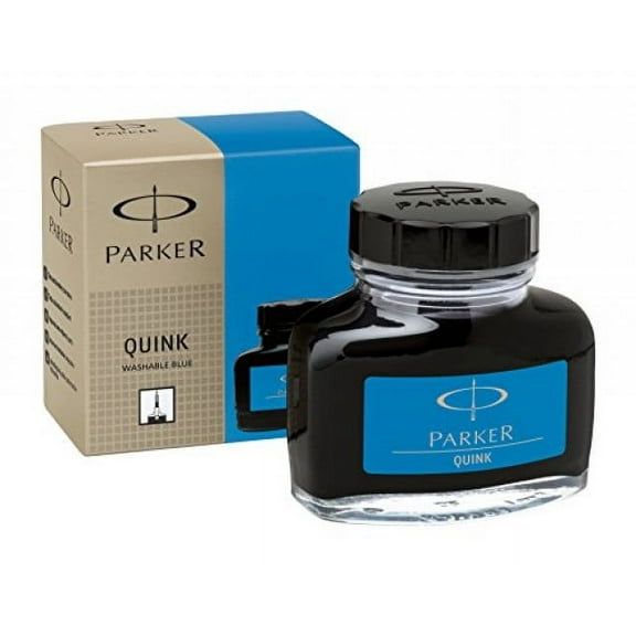 PARKER QUINK Ink Bottle, Washable Blue, 57 ml