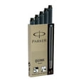 PARKER QUINK Long Fountain Pen Ink Refill Cartridges, Black, 5 Count ...
