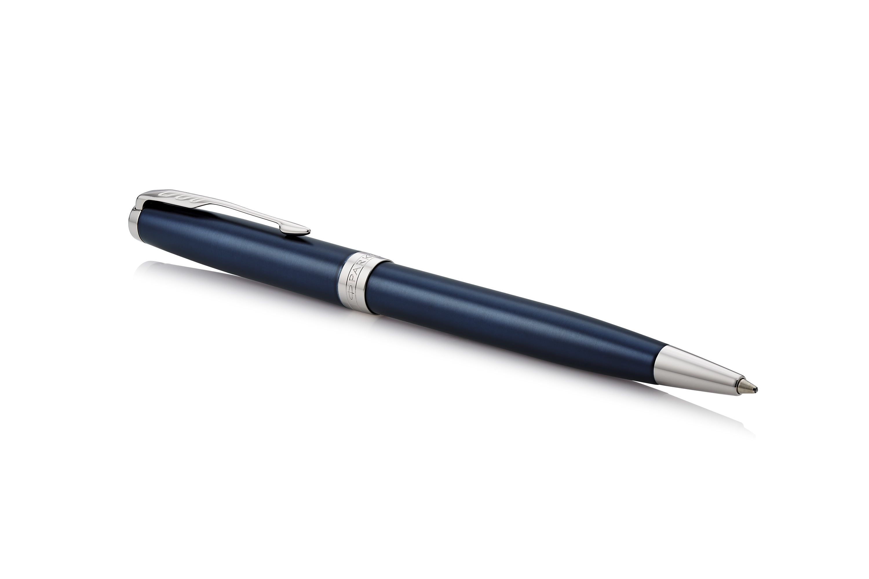 PARKER Jotter Ballpoint Pen XL, Richmond Matte Black, Chrome trims, medium  Point, Blue ink Refill