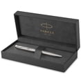 thumbnail image 1 of Parker Sonnet Ballpoint Pen | Stainless Steel with Palladium Trim | Medium Point Black Ink | Gift Box, 1 of 8