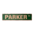 thumbnail image 1 of PARKER Vintage Aluminum Street Sign Childrens Name Room Metal Sign rustic metal tin | Indoor/Outdoor |  18" Wide, 1 of 4
