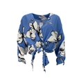 thumbnail image 1 of PARKER Women's Tie Front Blouse, Noelle Floral, L, 1 of 3