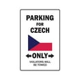 thumbnail image 1 of PARKING FOR CZECH ONLY Decal czech Republic flag national pride love | Indoor/Outdoor | 7" Tall, 1 of 4