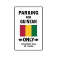 thumbnail image 1 of PARKING FOR GUINEAN ONLY Decal guinea flag national pride love | Indoor/Outdoor | 7" Tall, 1 of 4