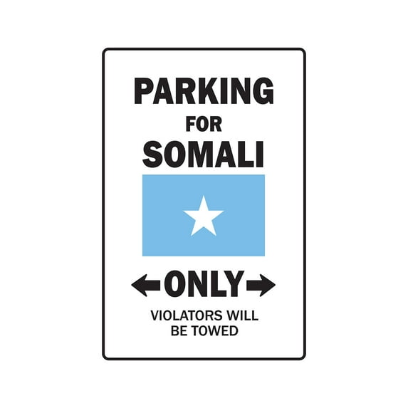 PARKING FOR SOMALI ONLY Decal somalia flag national pride love | Indoor/Outdoor | 9" Tall