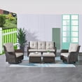 thumbnail image 1 of PARKWELL 2-Pieces PE Rattan Curved Outdoor Sectionals with Cushions, Gray, 1 of 9