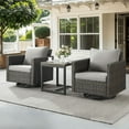 thumbnail image 1 of PARKWELL 3-Piece Outdoor Bistro Sets with Steel Frame and Cushions,Brown/Gray, 1 of 10