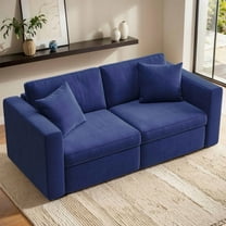 PARKWELL 71" Loveseat Sofa, Modern Sectional Sofa Cloud Couch for Living Room, Apartment, Office, 2-Seat Modular Sofa with Storage, Blue