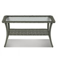 thumbnail image 1 of PARKWELL Easy to Assemble Steel and Wicker Coffee Table with All Necessary Hardware, Gray, 1 of 6
