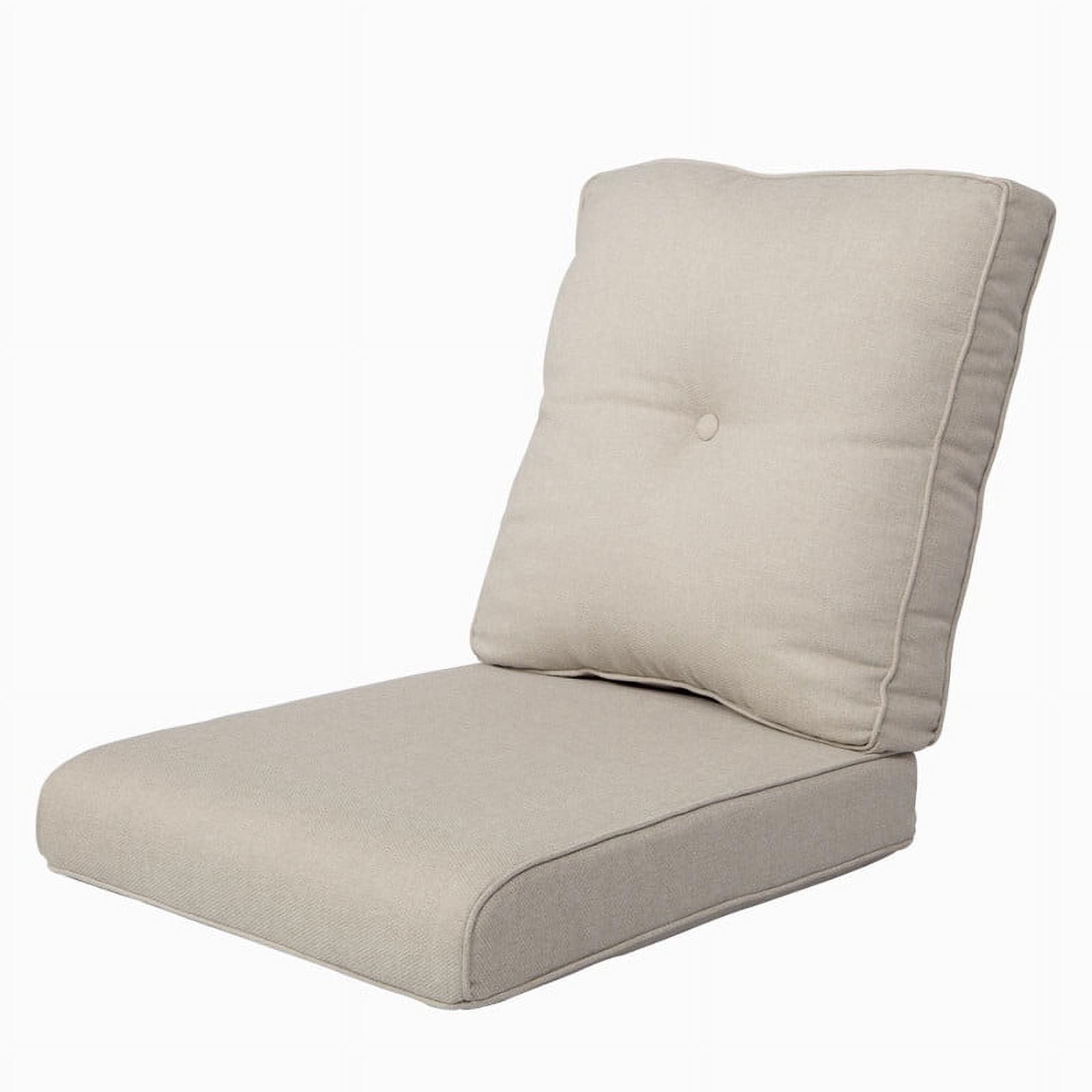 PARKWELL Outdoor 2-Piece Deep Seat Cushion,24 x 22, Water Repellent, Fade Resistant, Deep Seat Bottom and Back Cushion for Chair, Sofa, and Couch,Beige
