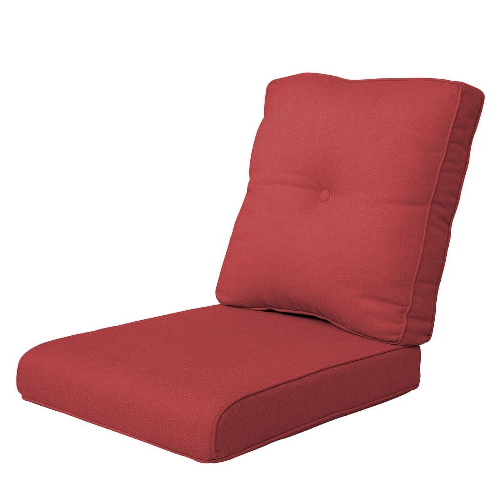 Brick Red Polyester 2-Piece Outdoor Chair Cushion Set