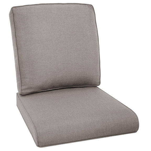 PARKWELL Outdoor 24" x 22" 2 Piece Deep Seat Cushion Set, Water Repellent, Fade Resistant, Deep Seat Bottom and Back Cushion for Chair, Sofa, and Couch,Gray