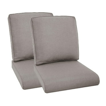 PARKWELL Outdoor 24" x 22" 4 Piece Deep Seat Cushion Set, Water Repellent, Fade Resistant, Deep Seat Bottom and Back Cushion for Chair, Sofa, and Couch,Gray