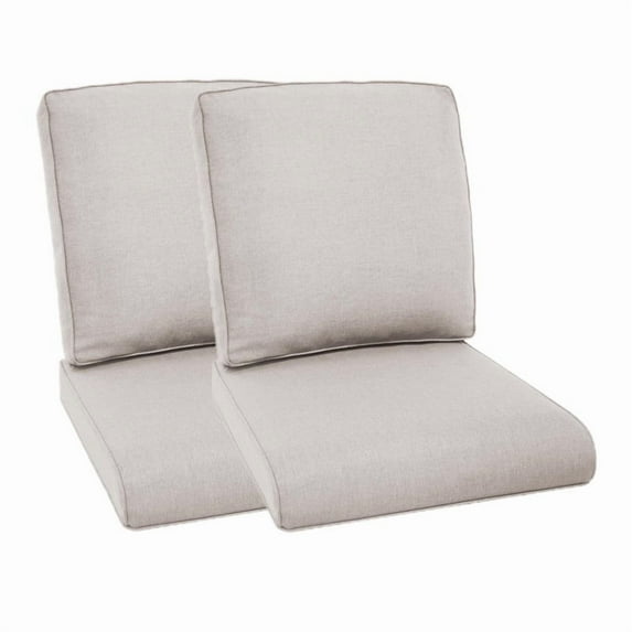 PARKWELL Outdoor 24" x 22" 4 Piece Deep Seat Cushion Set, Water Repellent, Fade Resistant, Deep Seat Bottom and Back Cushion for Chair, Sofa, and Couch,Beige