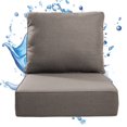 thumbnail image 1 of PARKWELL Outdoor 24" x 24" 2 Piece 6" Thicken Deep Seat Cushion Set,Water Repellent, Fade Resistant,Bottom and Back Cushion for Chair, Sofa, and Couch,Floor Futon Mat,Gray, 1 of 8